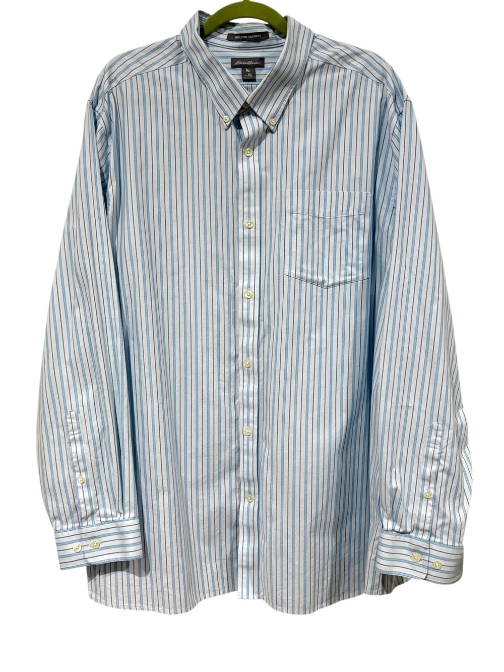 Eddie Bauer 3XL Blue Stripe Relaxed Fit Shirt